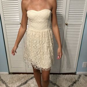 Off-White Lace Hollister Dress Size Small